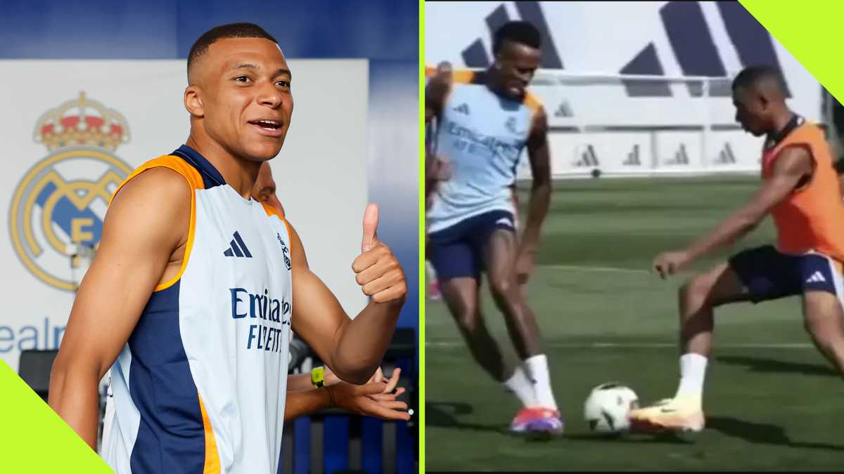 Kylian Mbappe Nutmegs Eder Militao in Real Madrid Training Ahead of UEFA Super Cup Debut