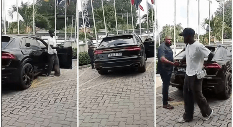 Thomas Partey arrives at Ghana Camp in a luxurious $150,800 Audi RSQ8 car ahead of AFCON Qualifiers