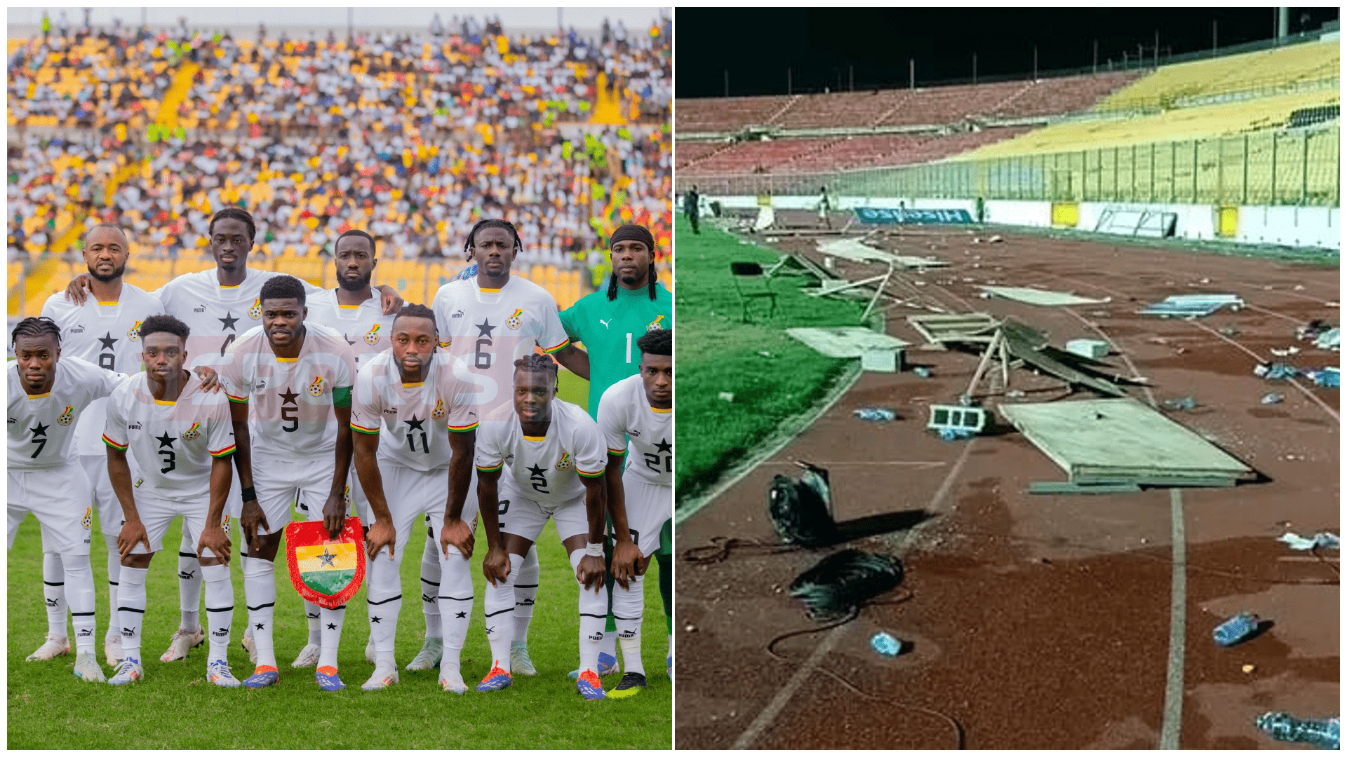 Angry Fans Cause Chaos After Black Stars Defeat to Angola